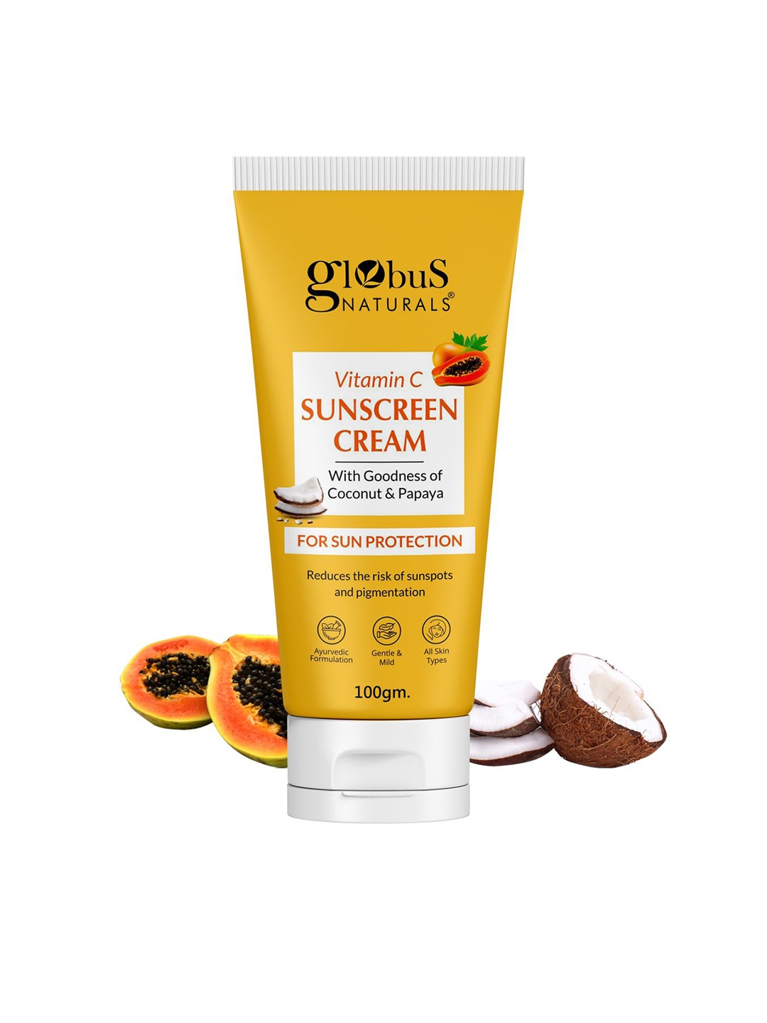 

Globus naturals Vitamin C Sunscreen Cream - 100g, Na