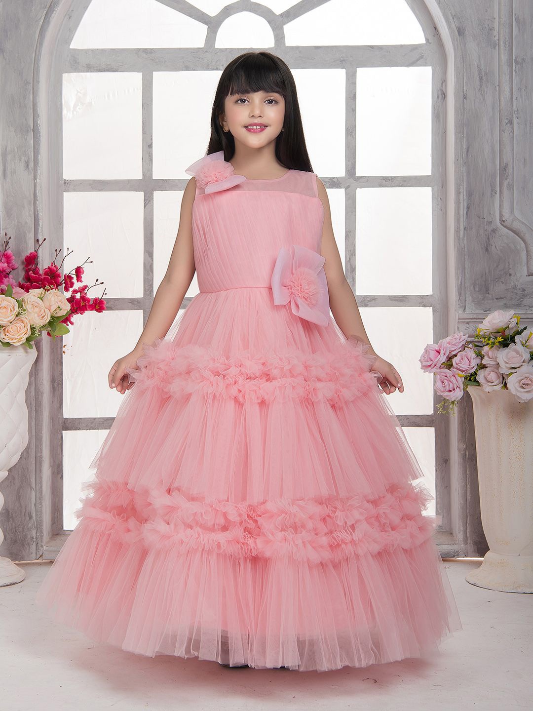 

Tiny Kingdom Net Maxi Dress, Pink