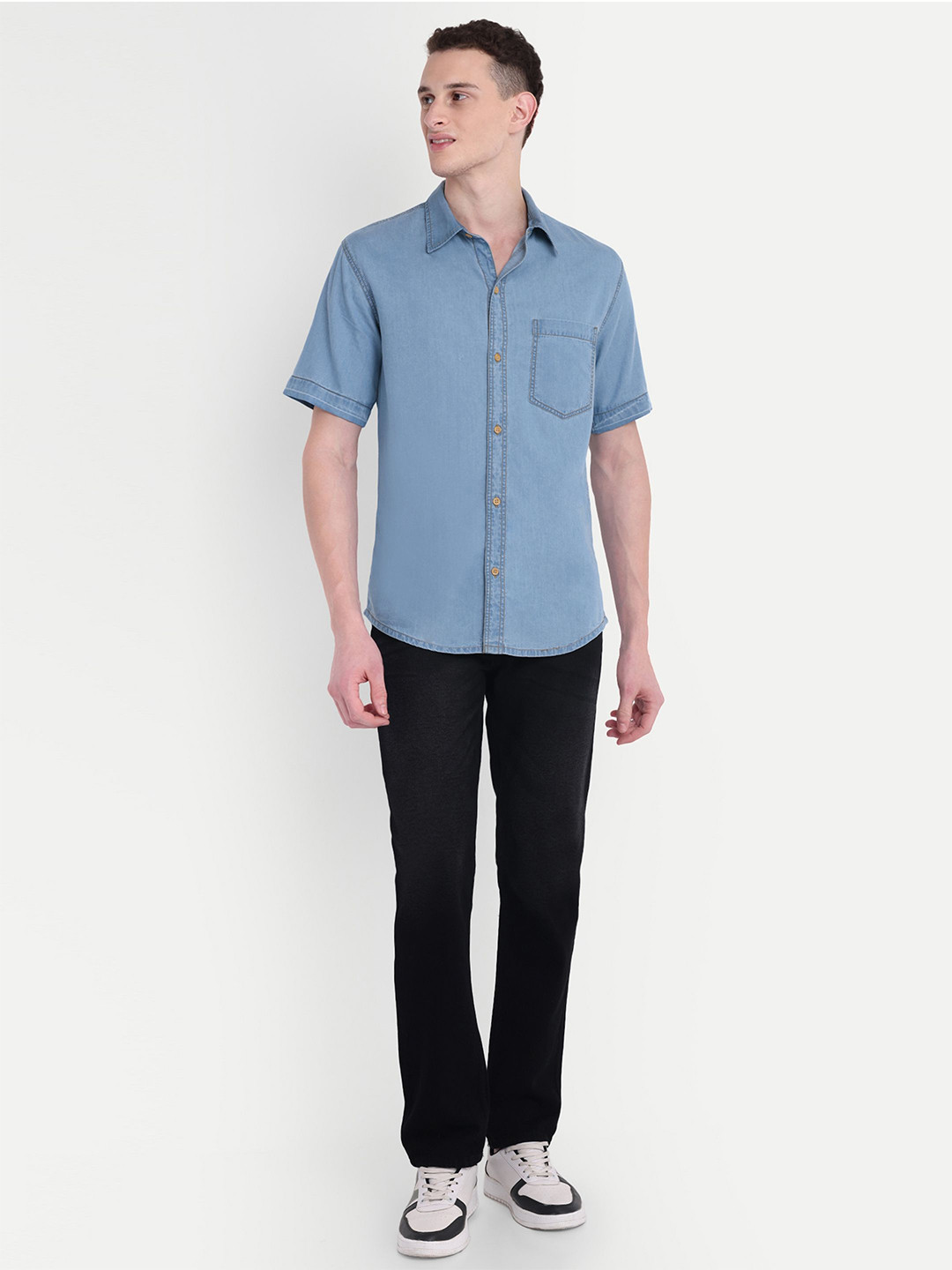 

COSMIC Men Smart Opaque Casual Shirt, Blue