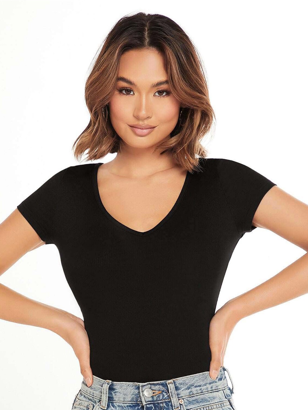 

Stylecast X Slyck Crop Top, Black