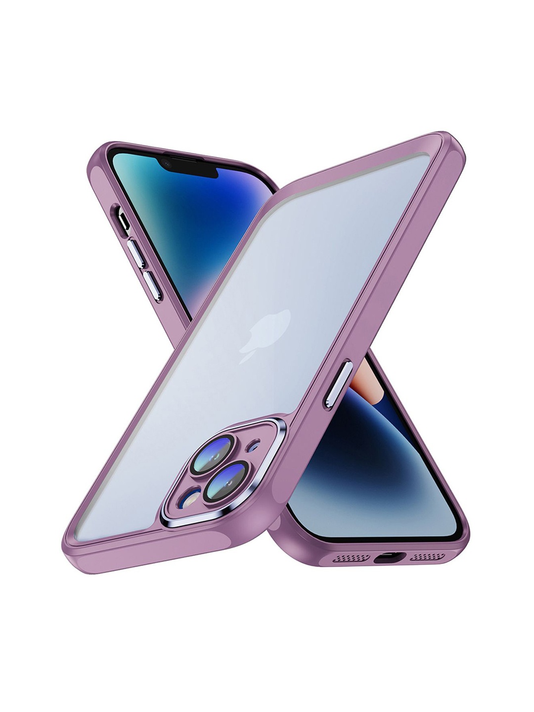

QRIOH Solid Printed iPhone 15 Back Case Mobile Accessories, Lavender