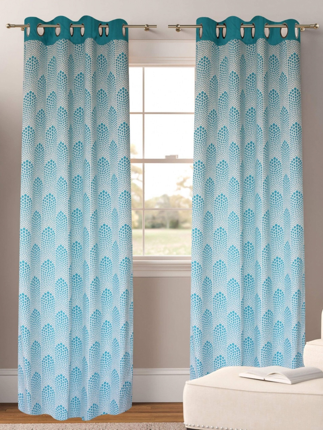 

Dekor World Multicoloured Set of 2 Long Door Curtain, Multi