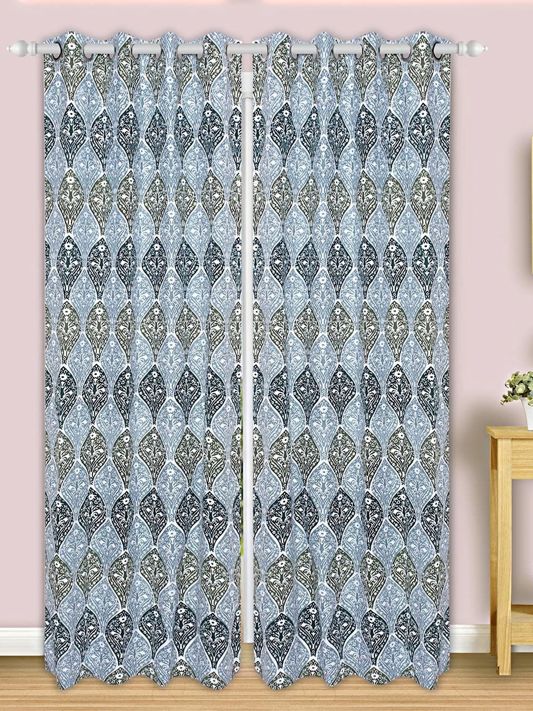 

Dekor World Multicoloured Set of 2 Door Curtain, Multi