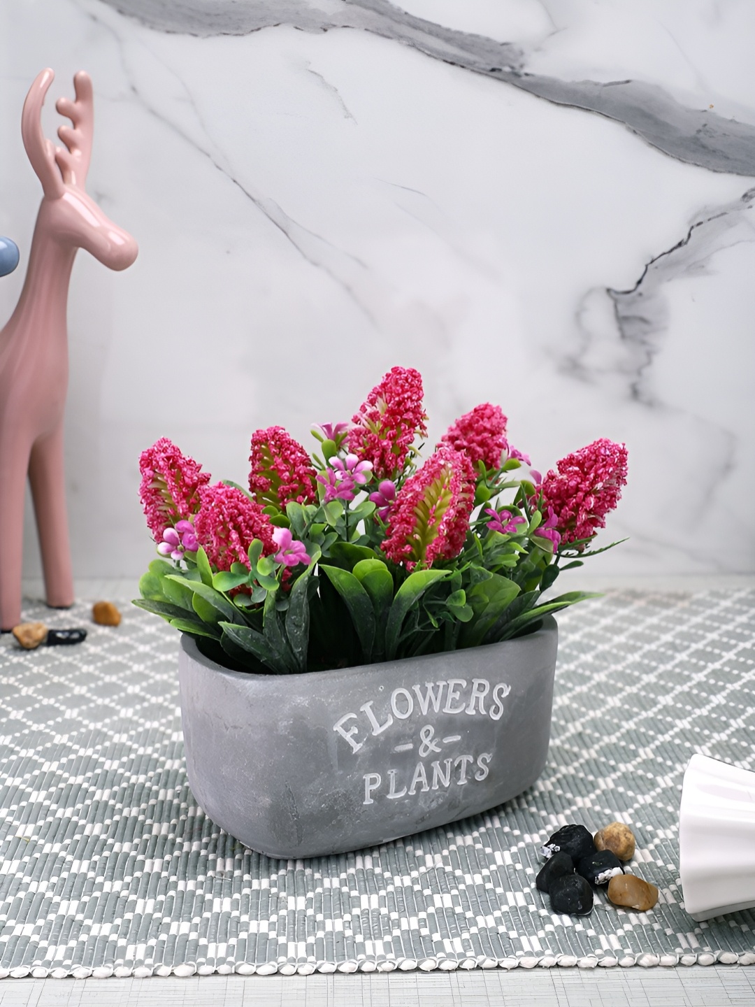 

TAYHAA Grey 1 Pieces Champa Artificial Plant With Pot