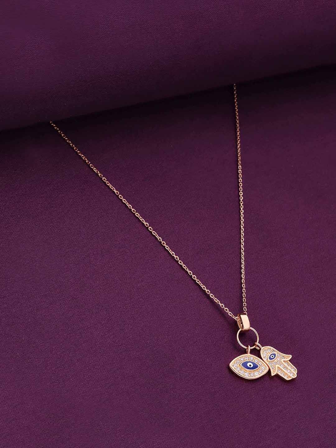 

KAI JEWEL Rose Gold-Plated Pendant With Chain