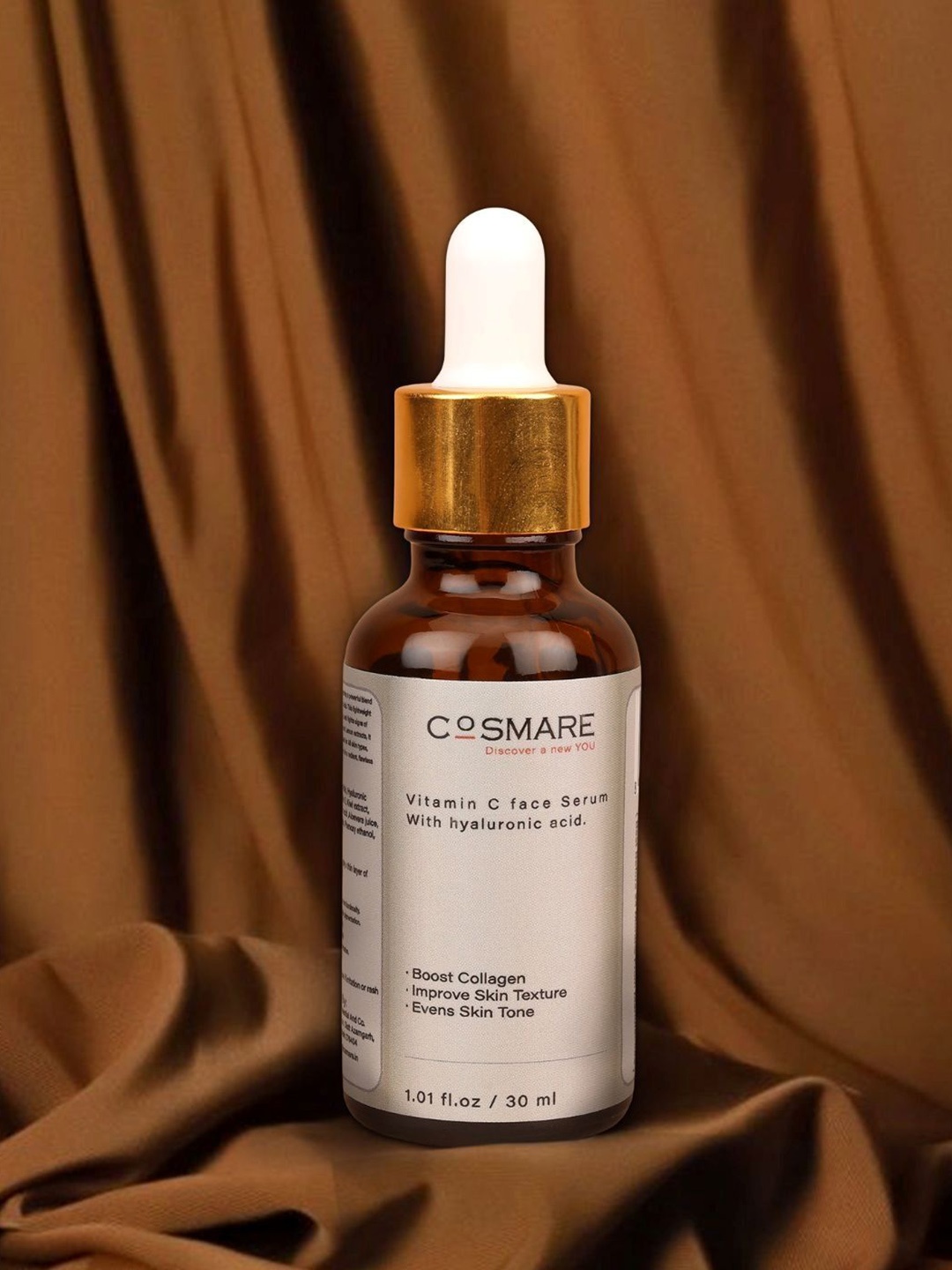 

COSMARE Vitamin C Face Serum With Hyaluronic Acid For Brightening - 30 ml, Brown