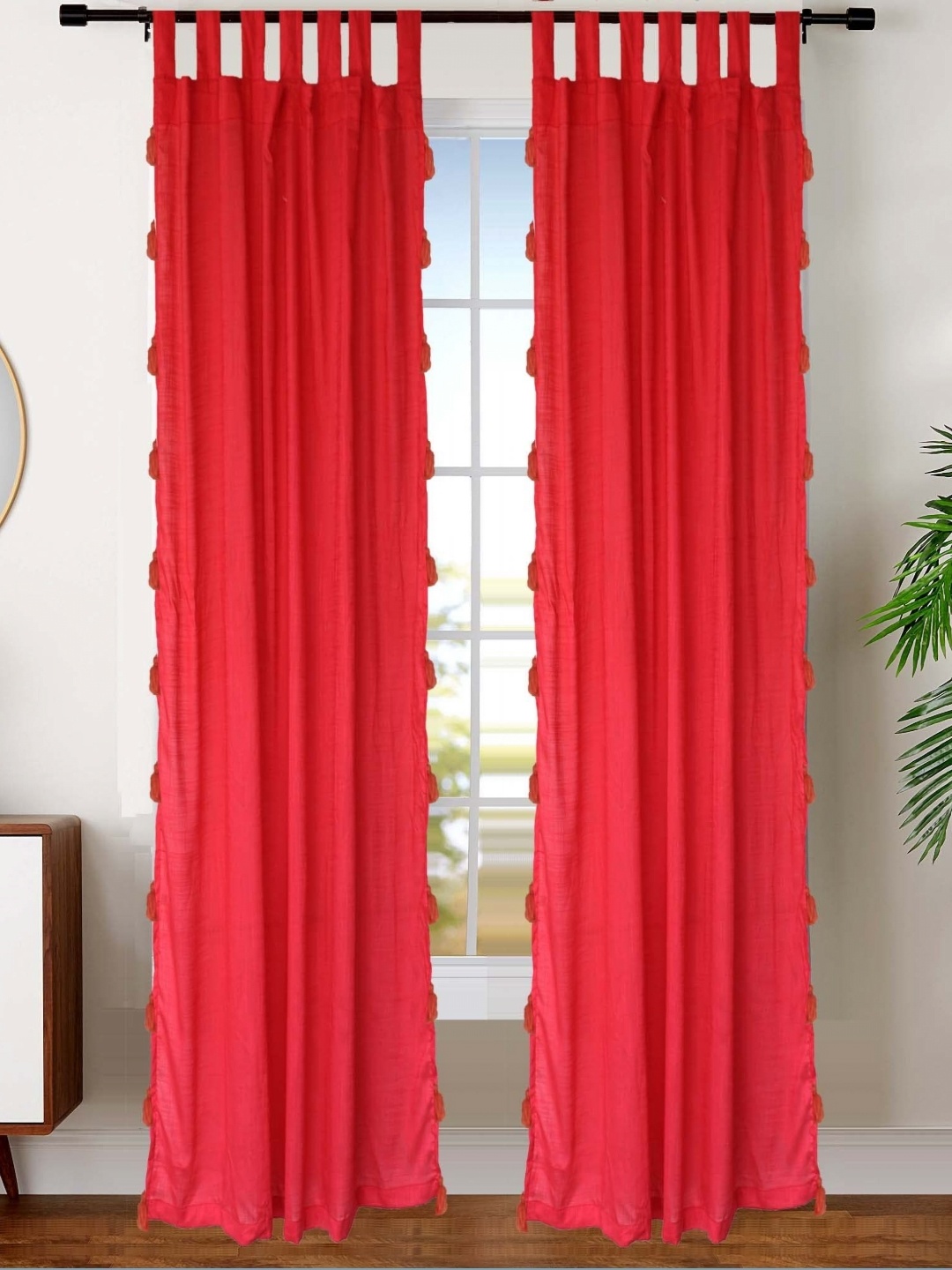 

Dekor World Multicoloured Set of 2 Sheer Door Curtain, Multi