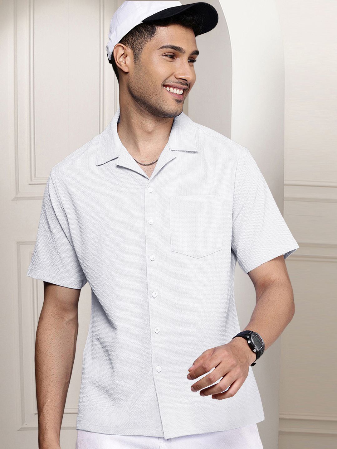 

Moda Rapido Men Standard Opaque Casual Shirt, White