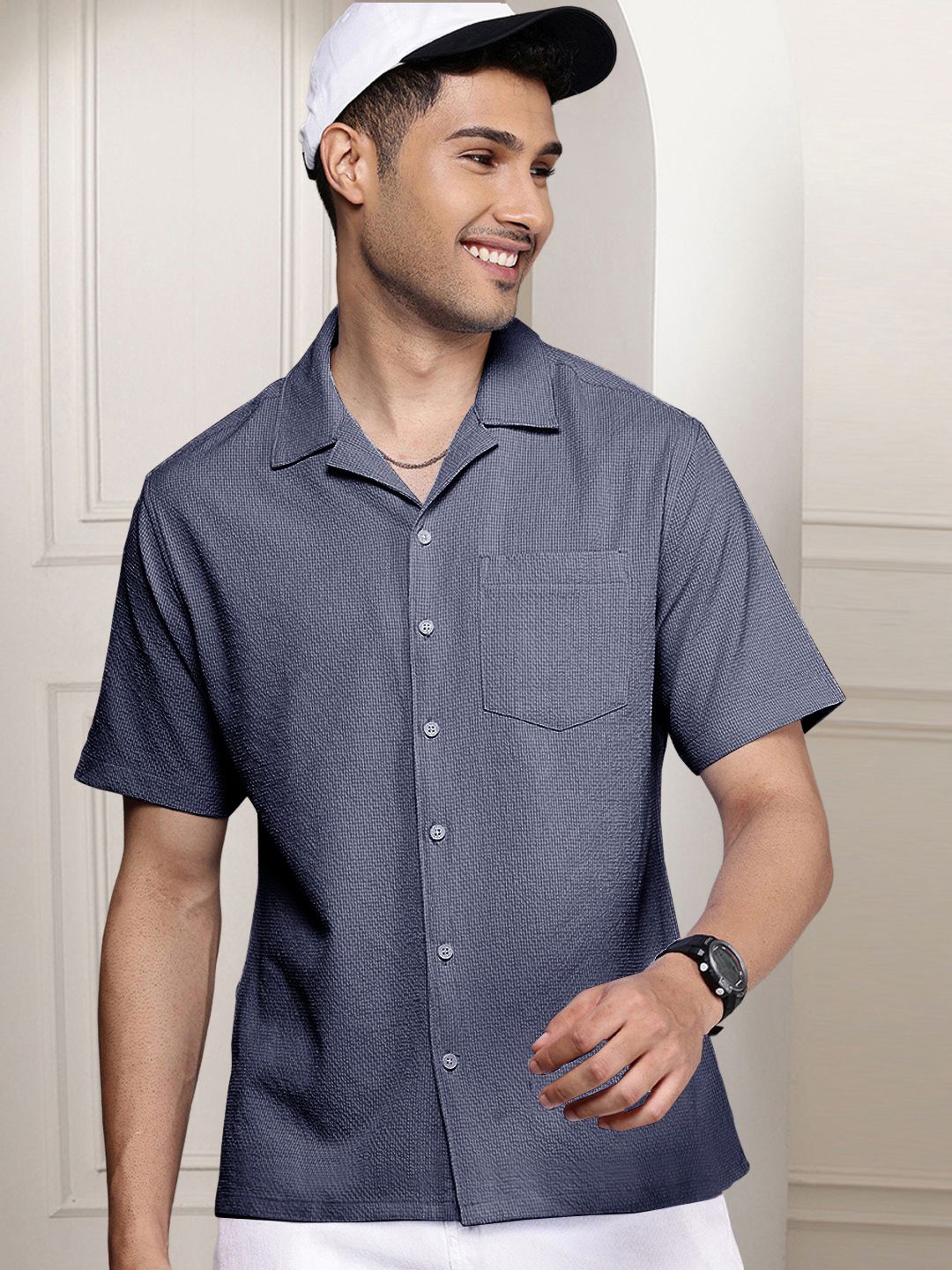 

Moda Rapido Men Standard Opaque Casual Shirt, Grey