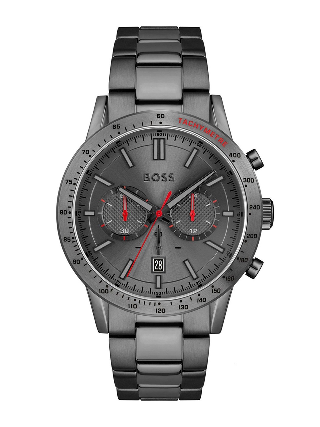 

BOSS Men Dial & Stainless Steel Bracelet Style Straps Analogue Watch 1513924, Grey