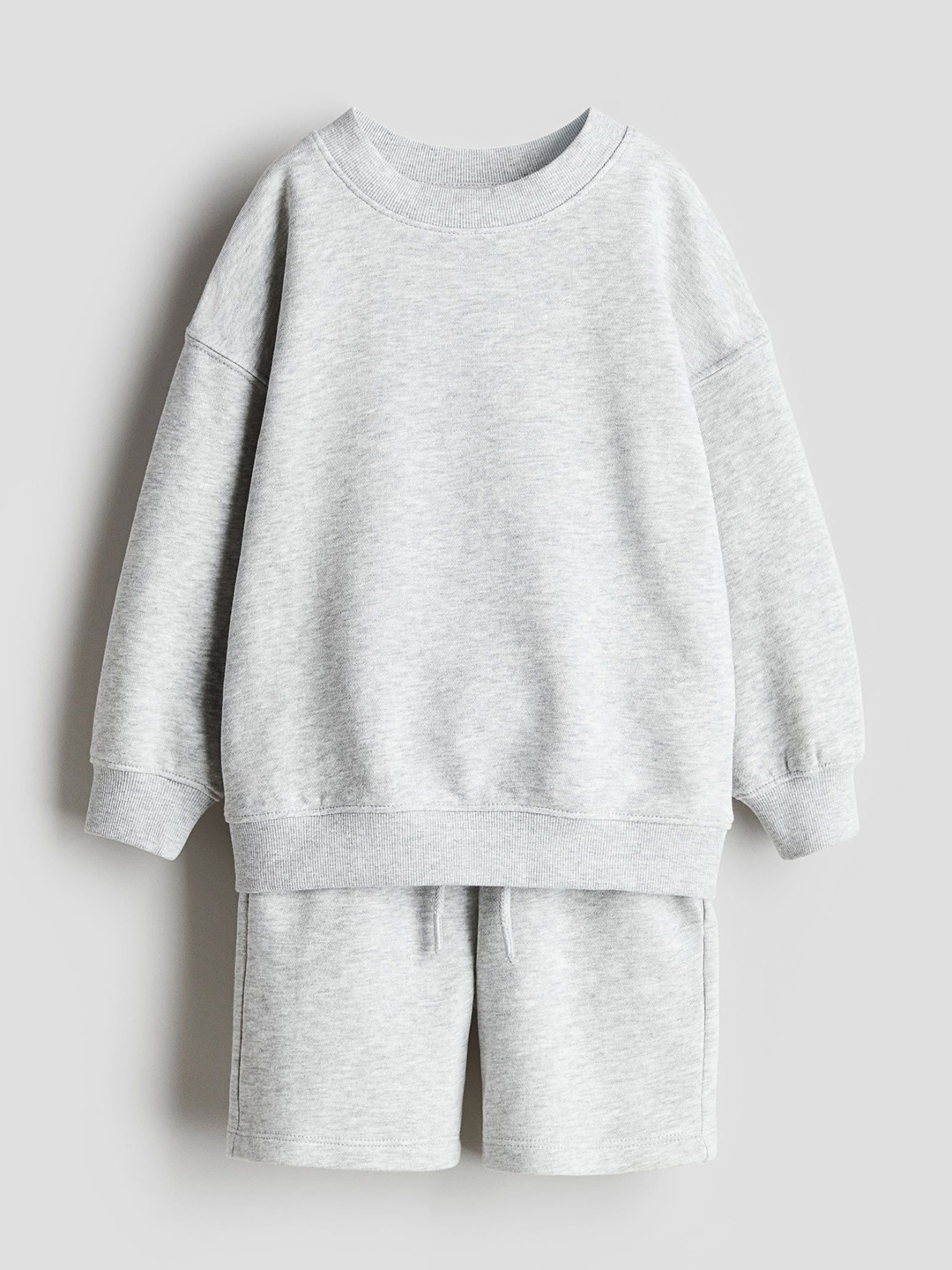 

H&M 2-Piece Sweatshirt & Shorts Set, Grey