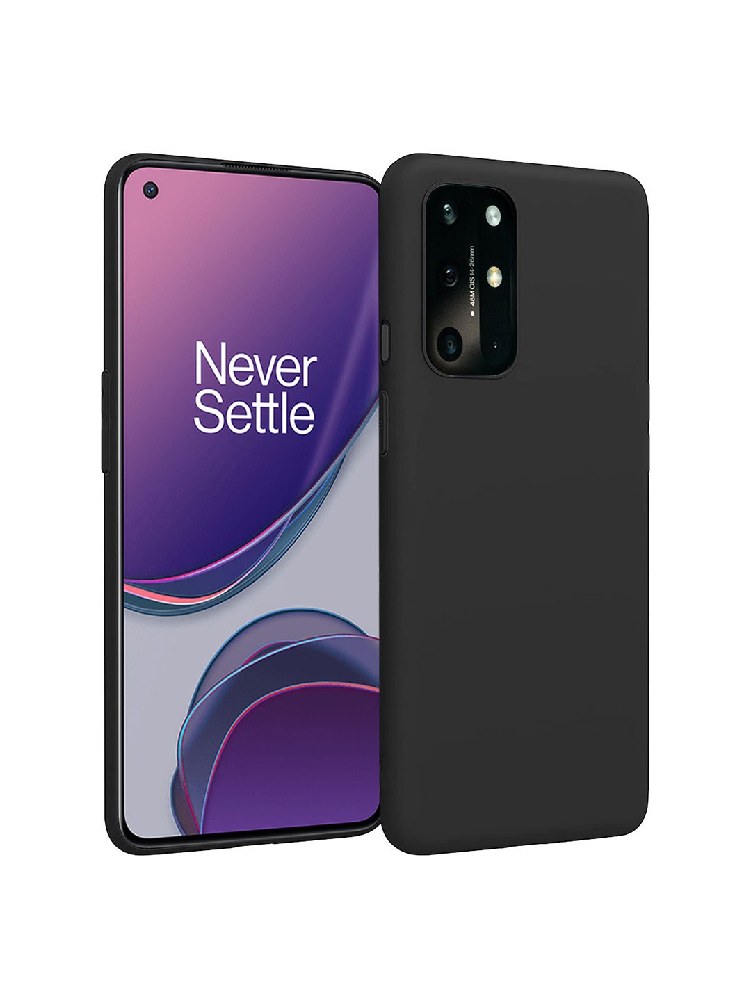 

LIRAMARK Solid Printed OnePlus 9R Back Case Mobile Accessories, Black