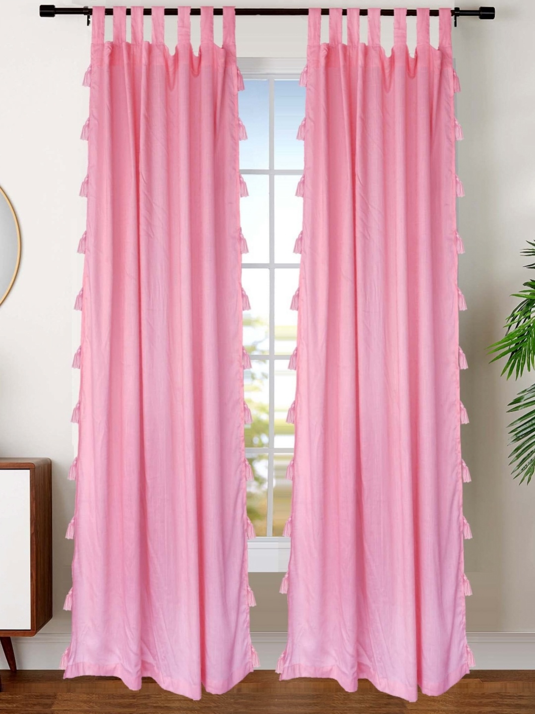 

Dekor World Multicoloured Set of 2 Sheer Long Door Curtain, Multi