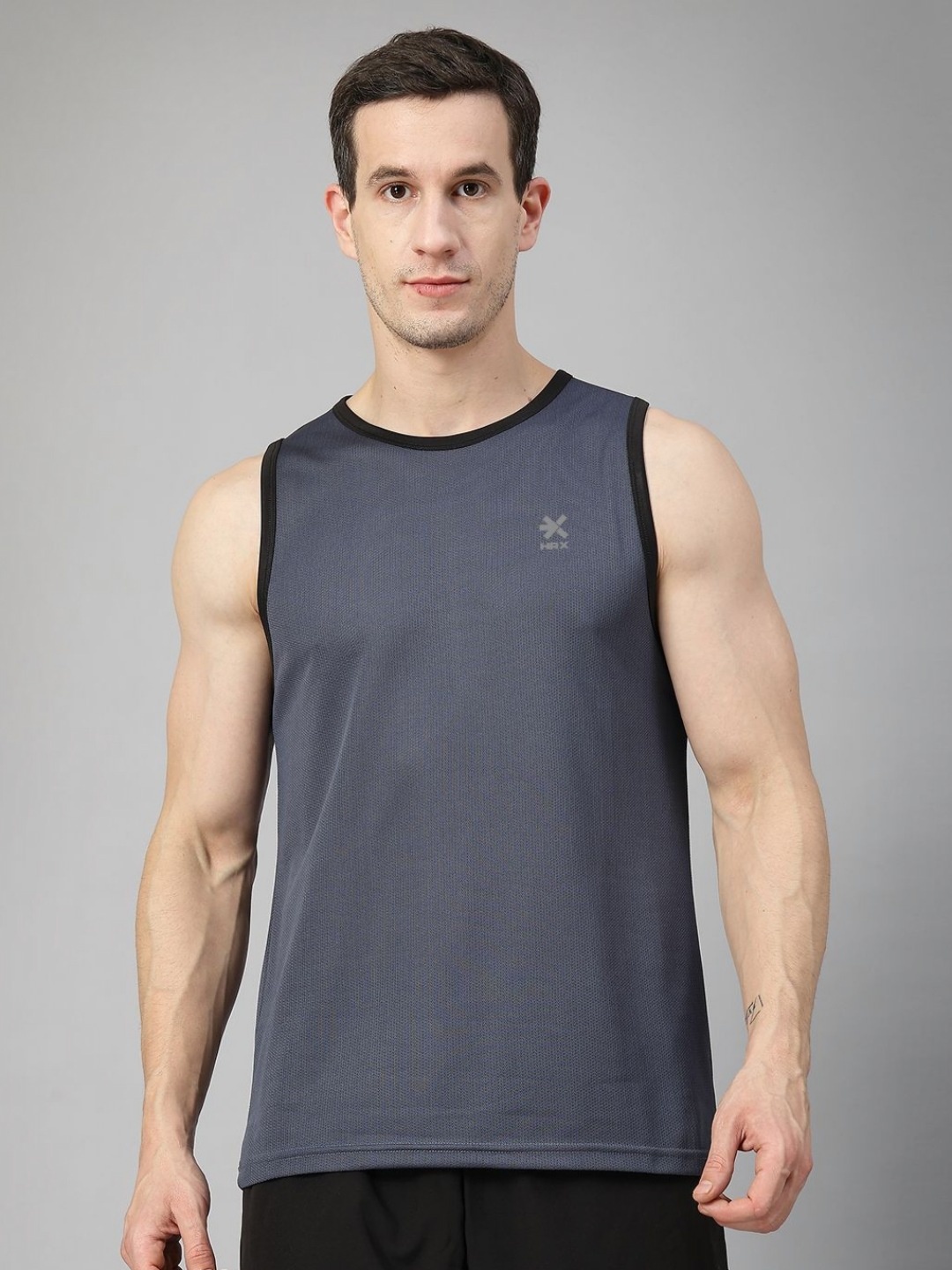 

HRX by Hrithik Roshan Men Quick Dry Workout Training T-shirt, Grey