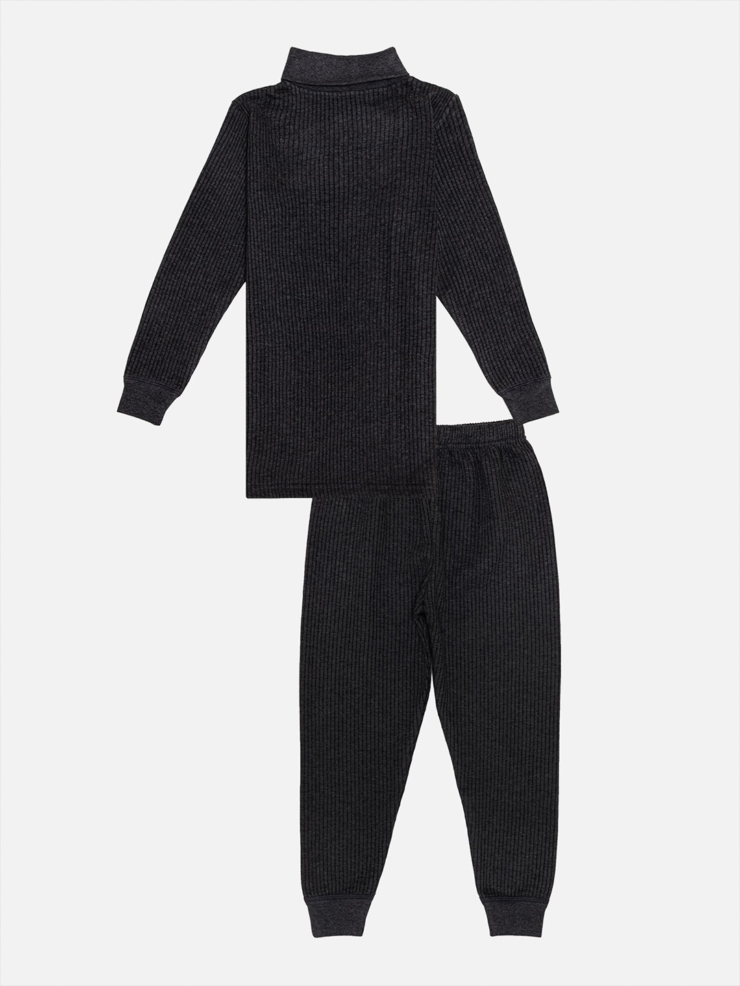 

Bodycare Kids Infants High Neck Full Sleeves Cotton Thermal Set, Charcoal
