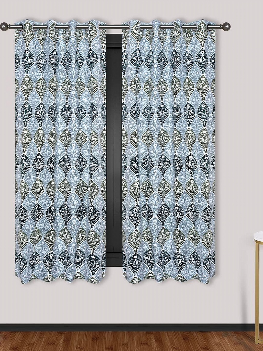 

Dekor World Multicoloured Set of 2 Window Curtain, Multi