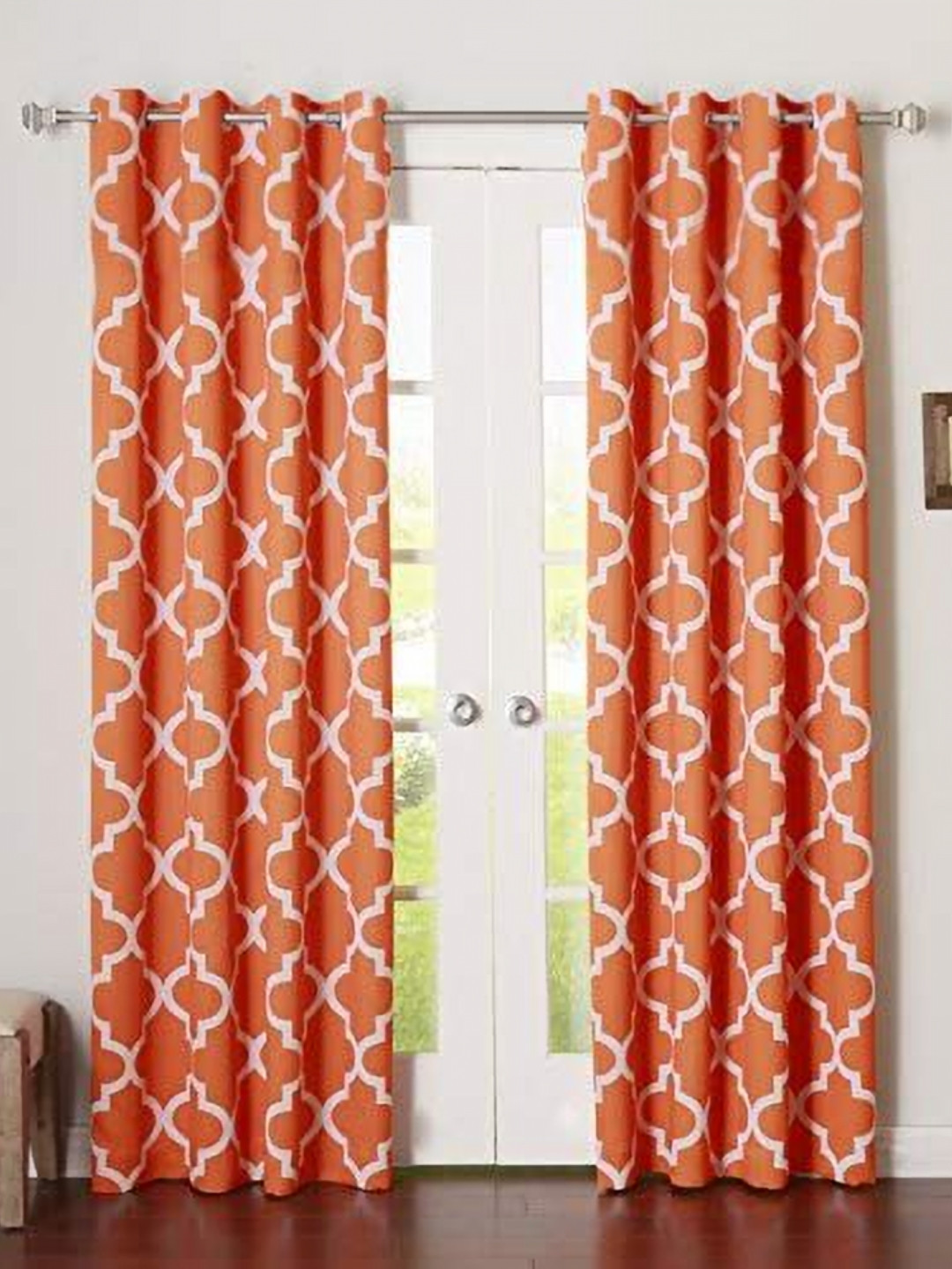 

Dekor World Multicoloured Set of 2 Long Door Curtain, Multi