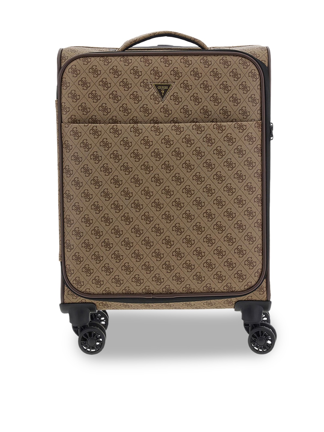 

GUESS Napoli Printed Soft Sided Cabin Trolley Bag, Beige