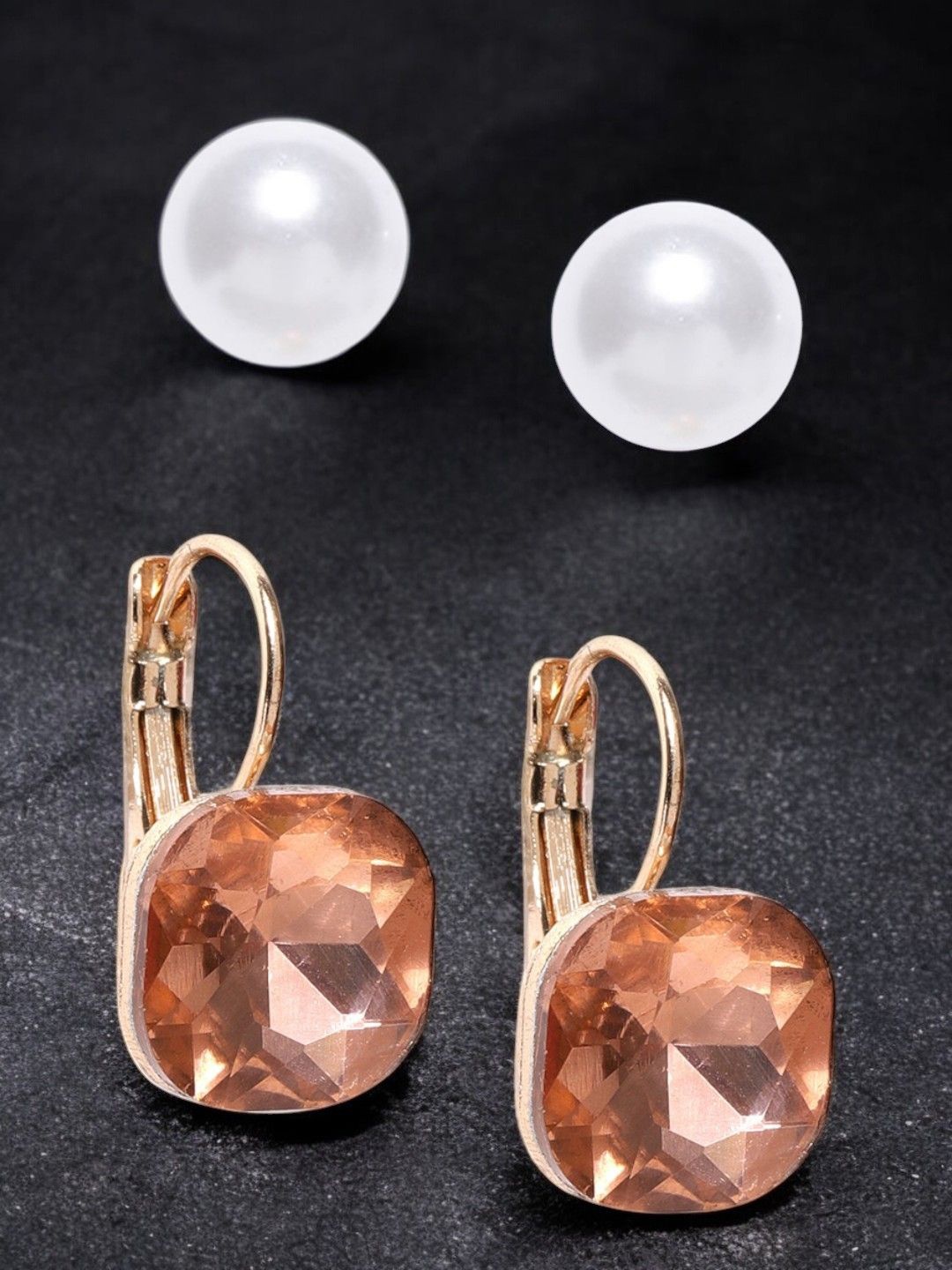 

OOMPH Contemporary Drop Earrings, Pink
