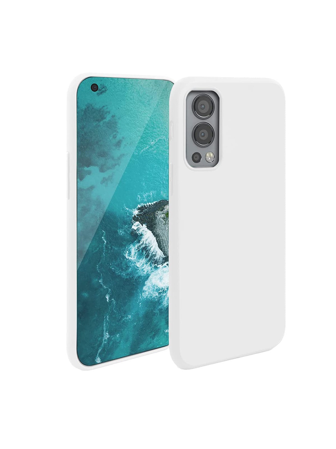 

LIRAMARK Solid Printed Oneplus Nord 2 Back Case Mobile Accessories, White