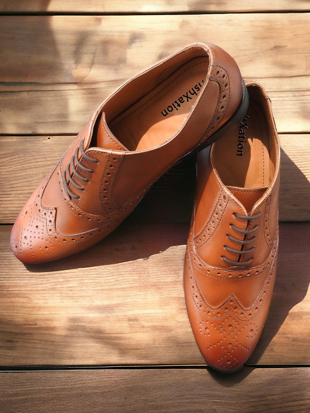 

rishXation Men Formal Brogues, Tan