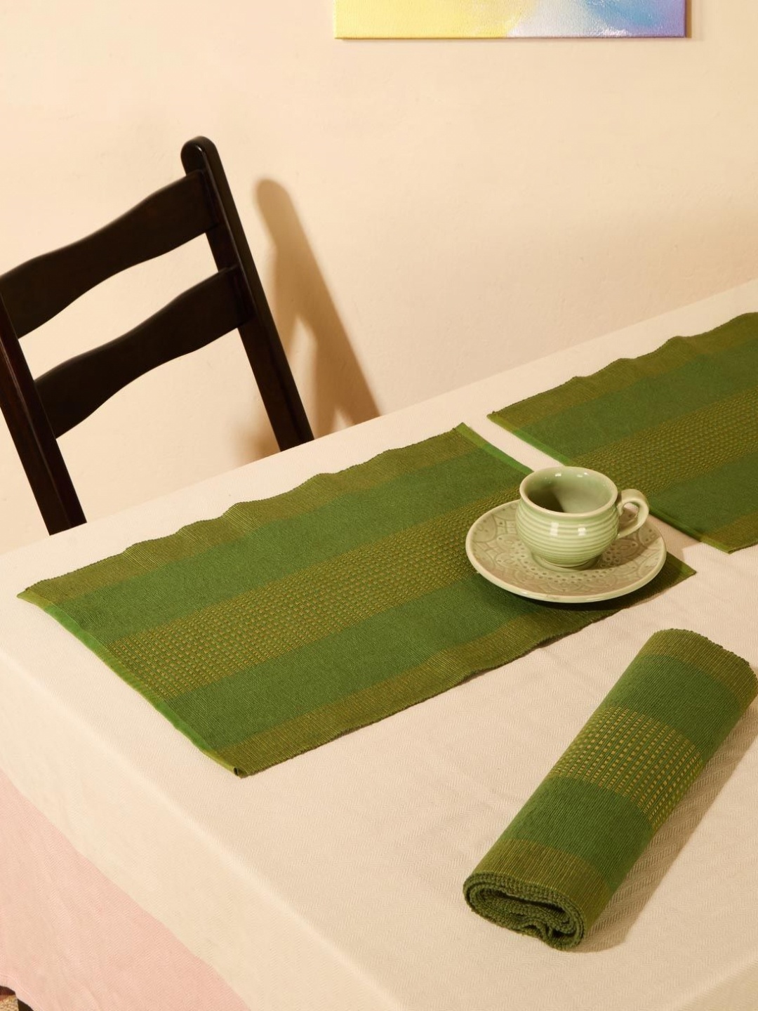 

Fabindia 6-Pcs Green Printed Table Placemats