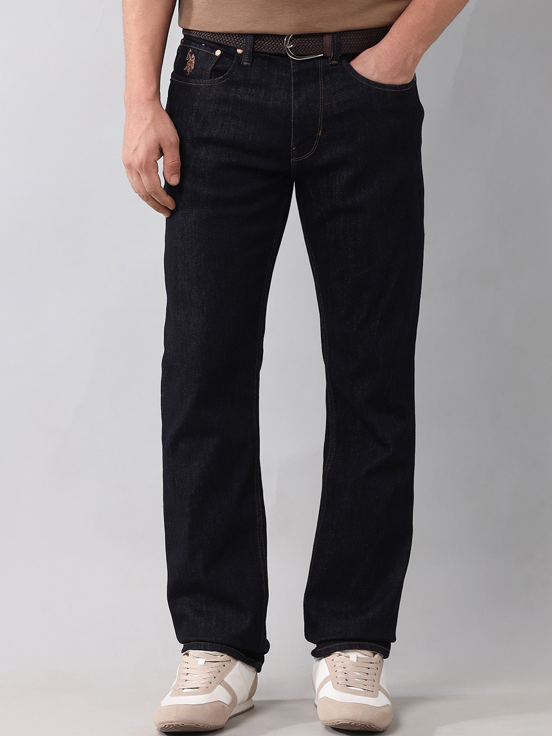 

U.S. Polo Assn. Denim Co. Men Slim Fit Light Fade Stretchable Jeans, Blue