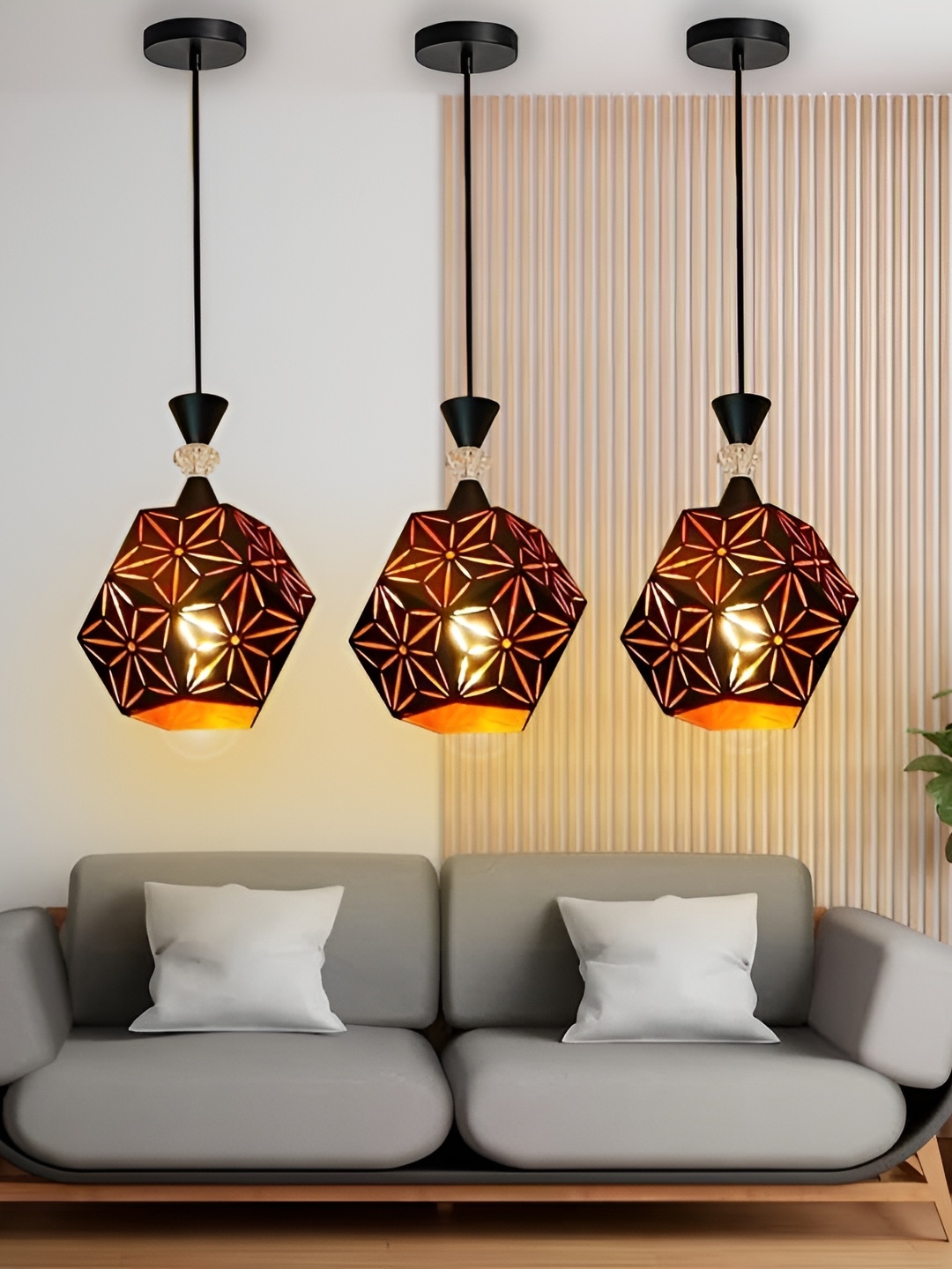 

GAUVIK Black & Brown Printed Ceiling Lamp