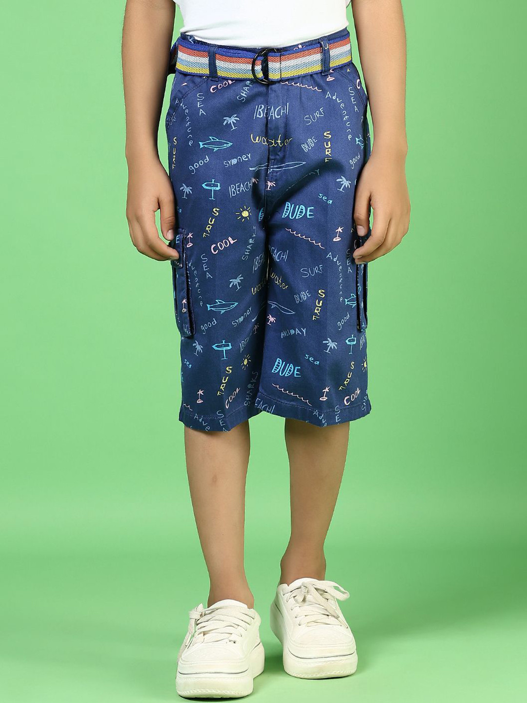 

V-Mart Boys Printed Shorts, Navy blue