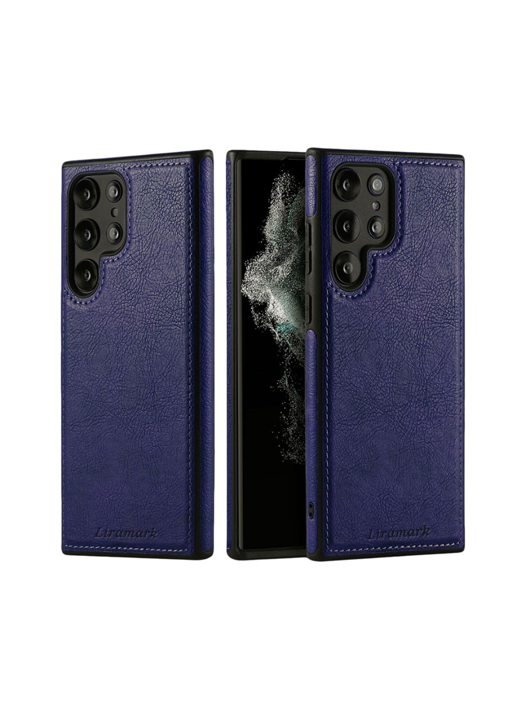 

LIRAMARK Solid Printed Samsung Galaxy S22 Ultra Back Case Mobile Accessories, Blue
