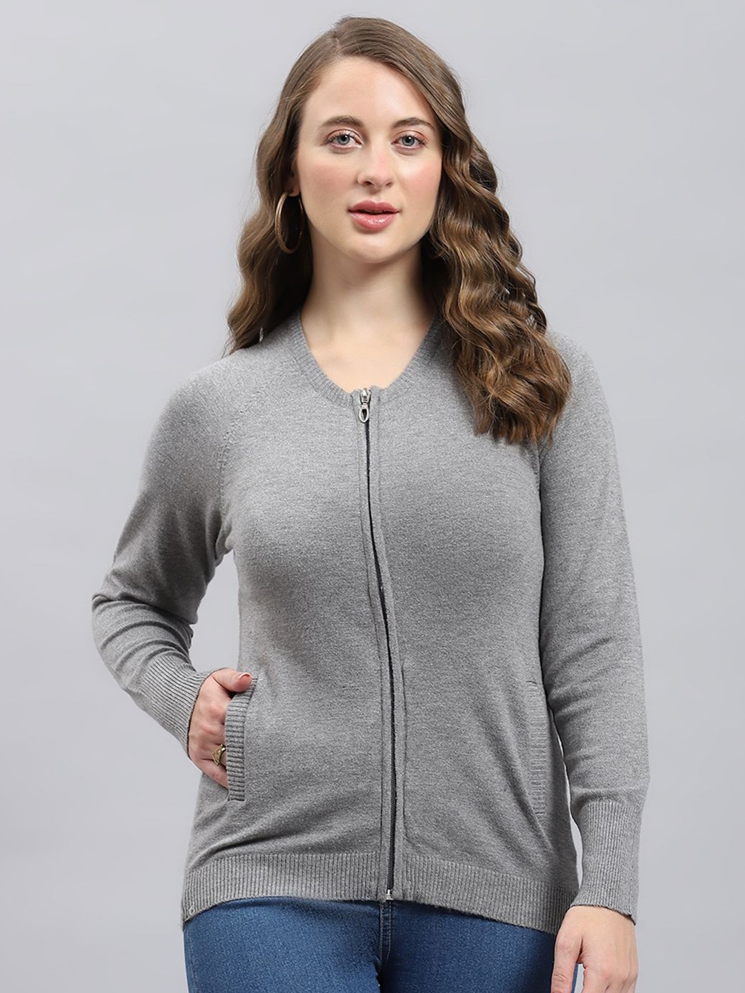 

Monte Carlo Women Woollen Pullover, Grey