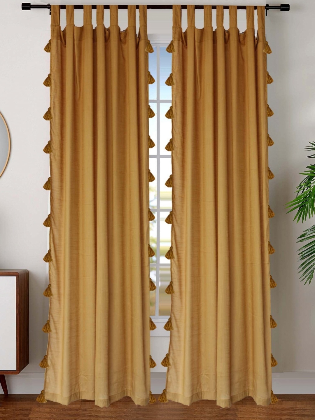 

Dekor World Multicoloured Set of 2 Sheer Long Door Curtain, Multi
