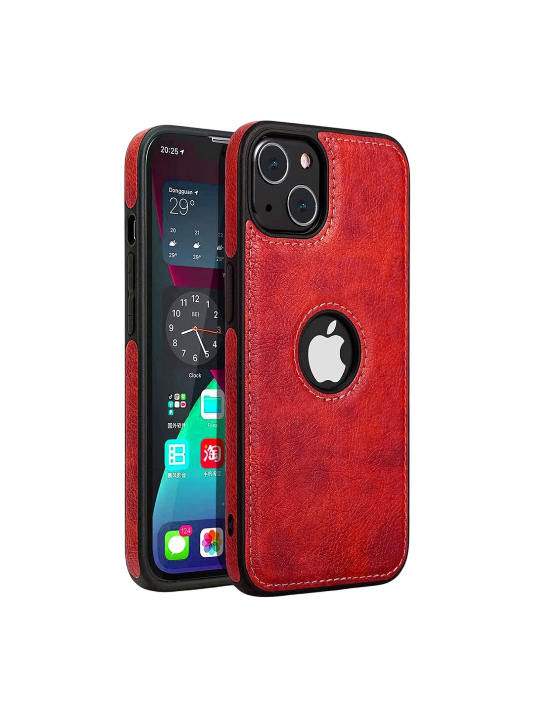 

LIRAMARK Solid Printed iPhone 13 Back Case Mobile Accessories, Red