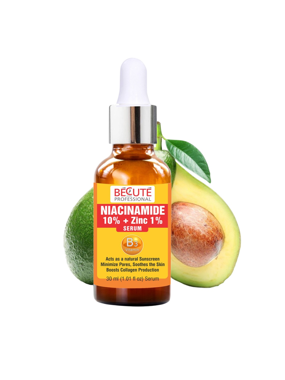 

BECUTE Professional Niacinamide With Zinc Face Serum For Acne or Blemishes- 30ml, Yellow