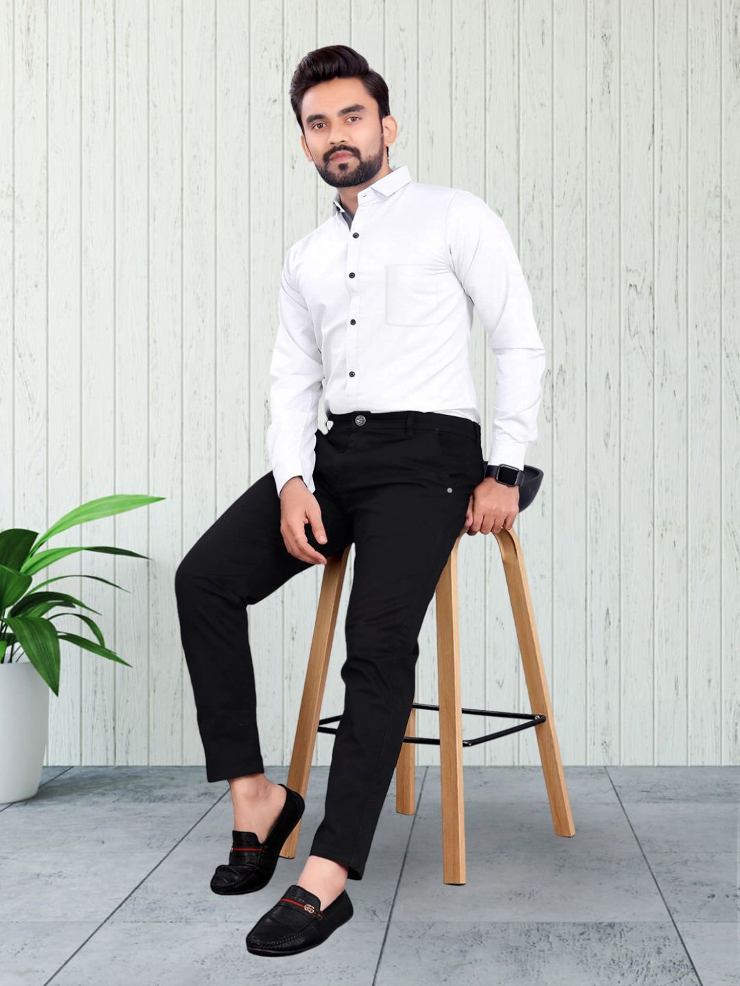 

Moda Rapido Men Standard Opaque Formal Shirt, White