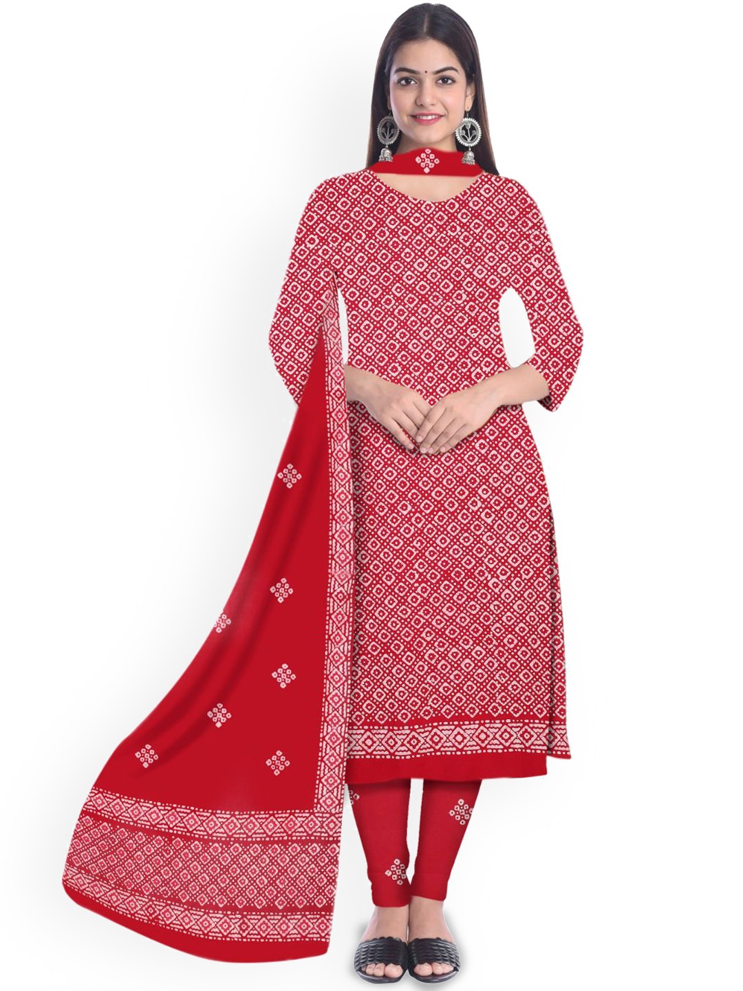 

Farooq Dyeing Printed Pure Cotton Unstitched Dress Material, Pink