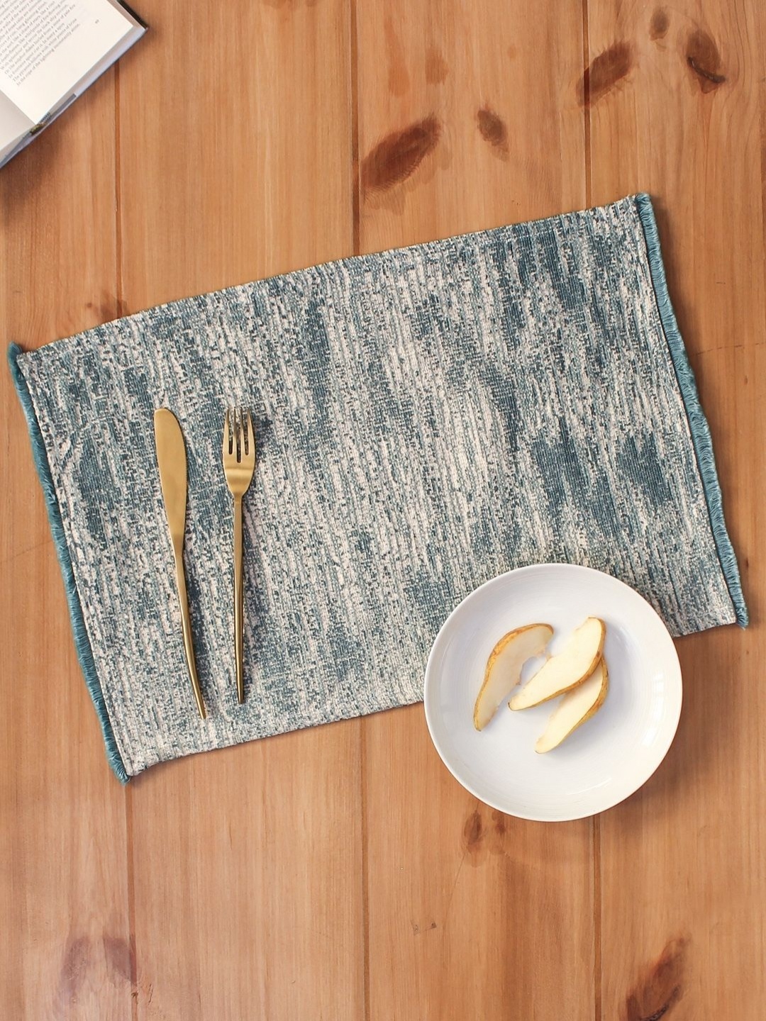 

House This Daya 2-Pcs Blue Textured Table Placemats