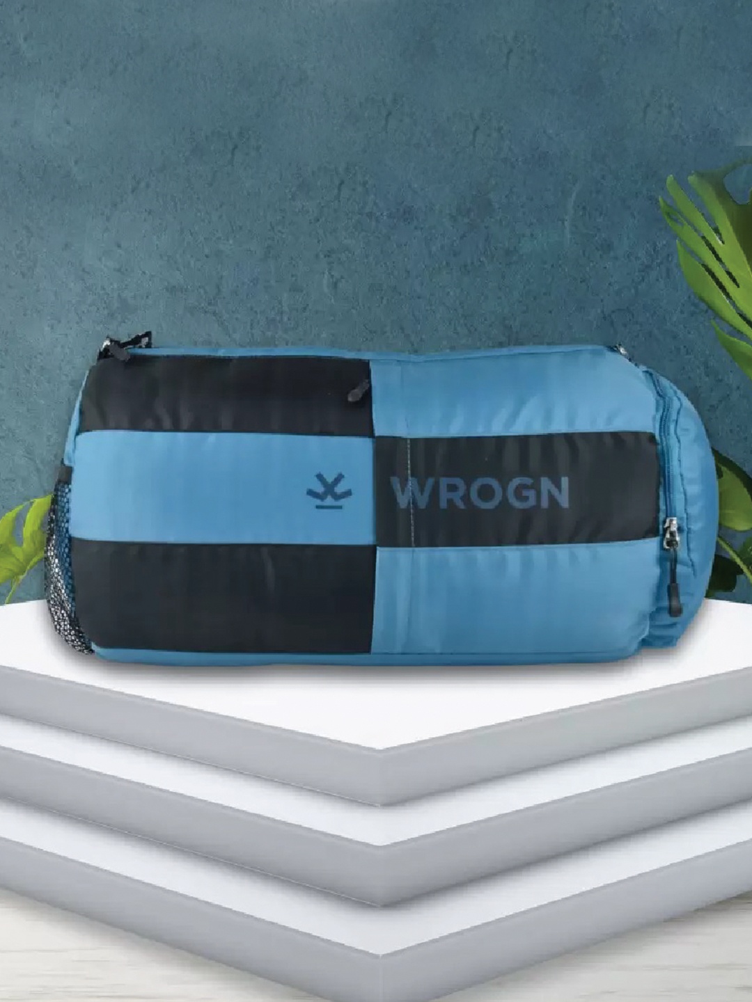 

WROGN Medium Foldable Sports or Gym Duffel Bag, Blue