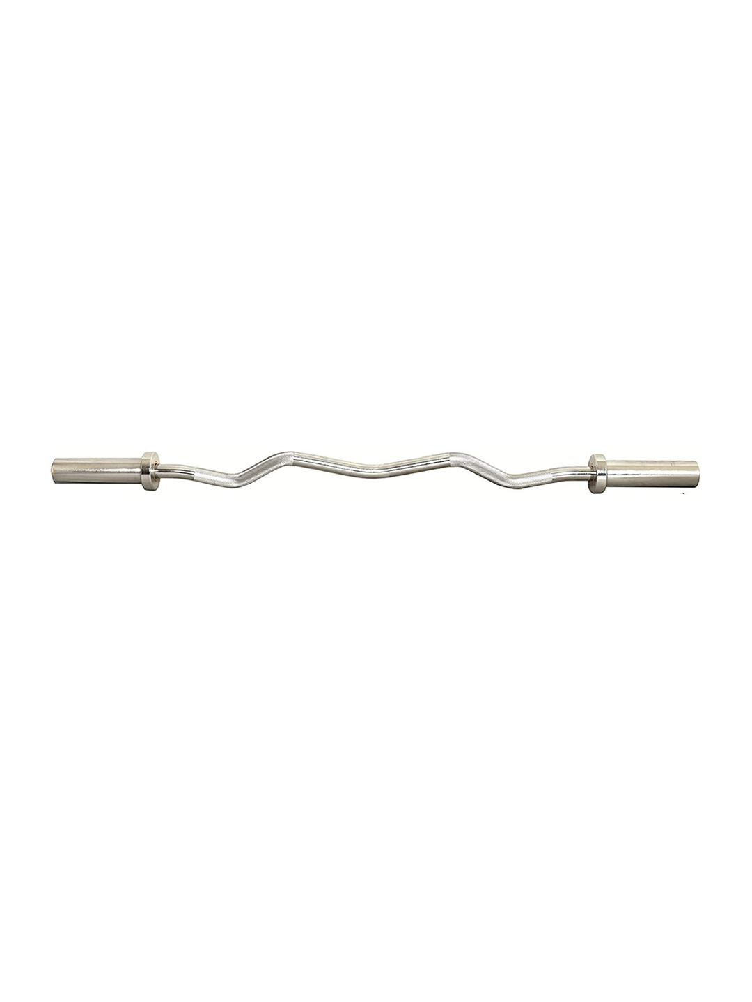 

FIREFLY Textured Weight Lifting Curl Gym Bar, Silver