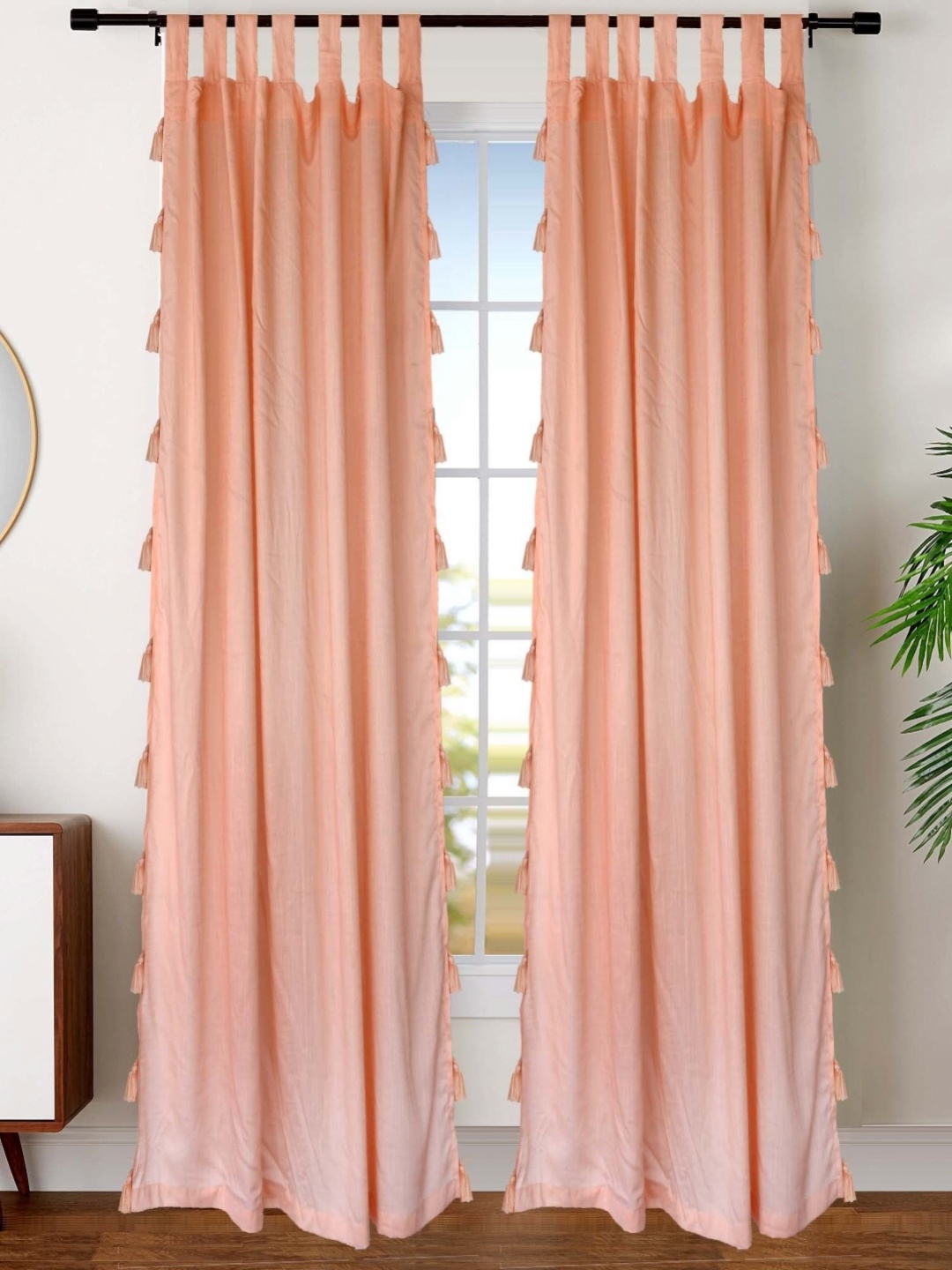 

Dekor World Multicoloured Set of 2 Sheer Long Door Curtain, Multi