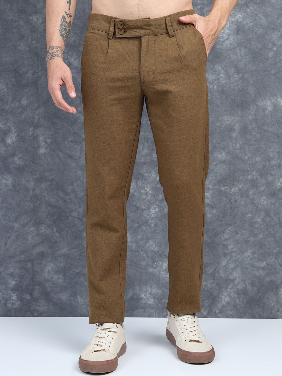 

Moda Rapido Men Brooklyn Trousers, Coffee brown