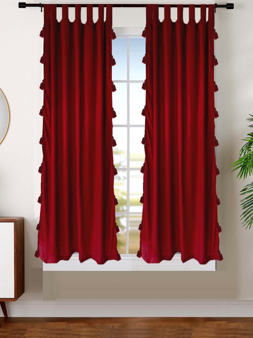 

Dekor World Multicoloured Set of 2 Sheer Window Curtain, Multi