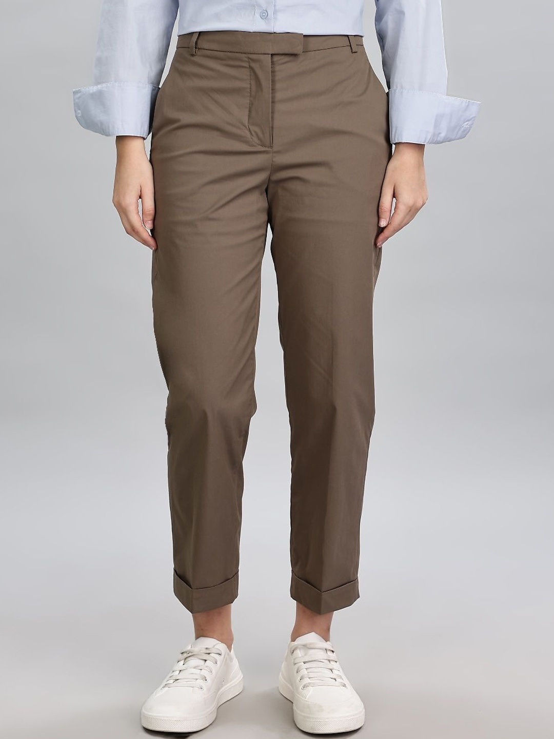 

Tommy Hilfiger Women Slim Fit Trousers, Brown
