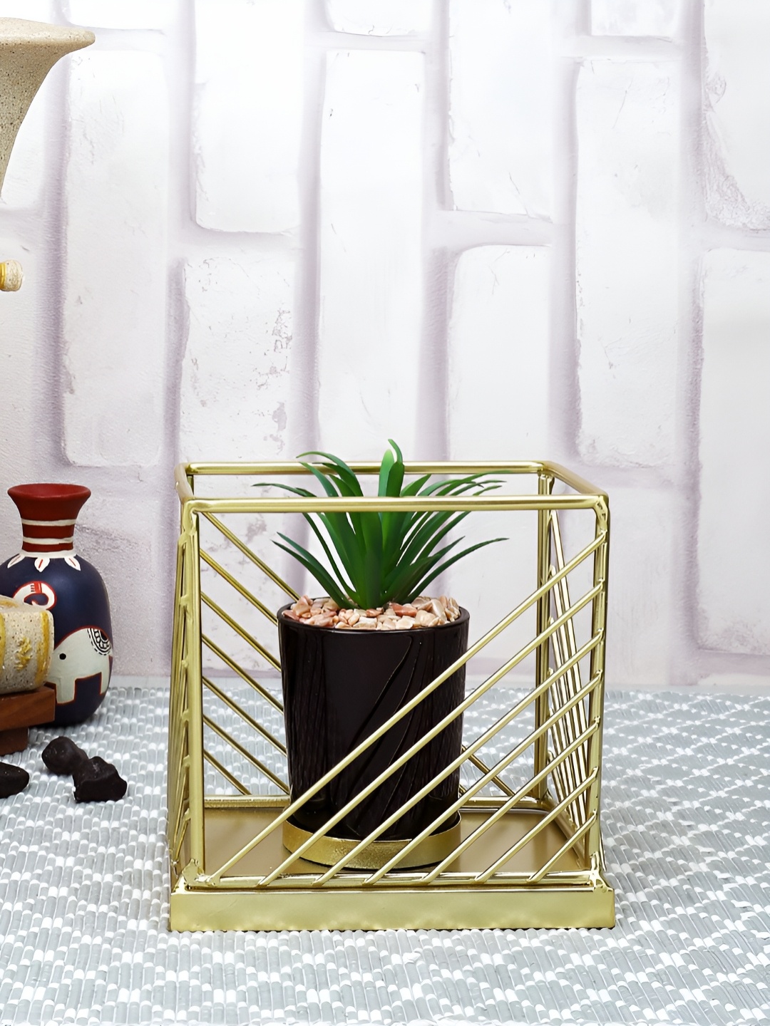 

TAYHAA Black 1 Pieces Succulent Artificial Plant With Pot