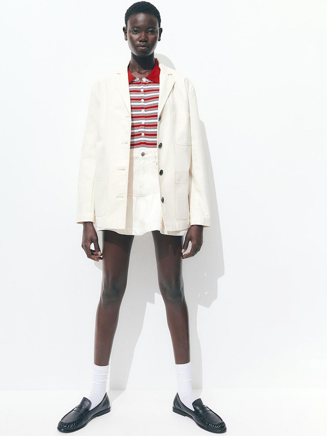 

H&M Cotton Canvas Jacket, White