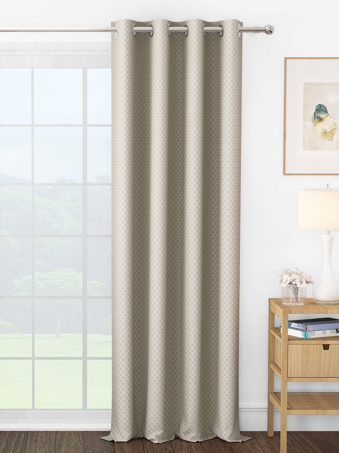 

Story@home Brown Room Darkening Long Door Curtain
