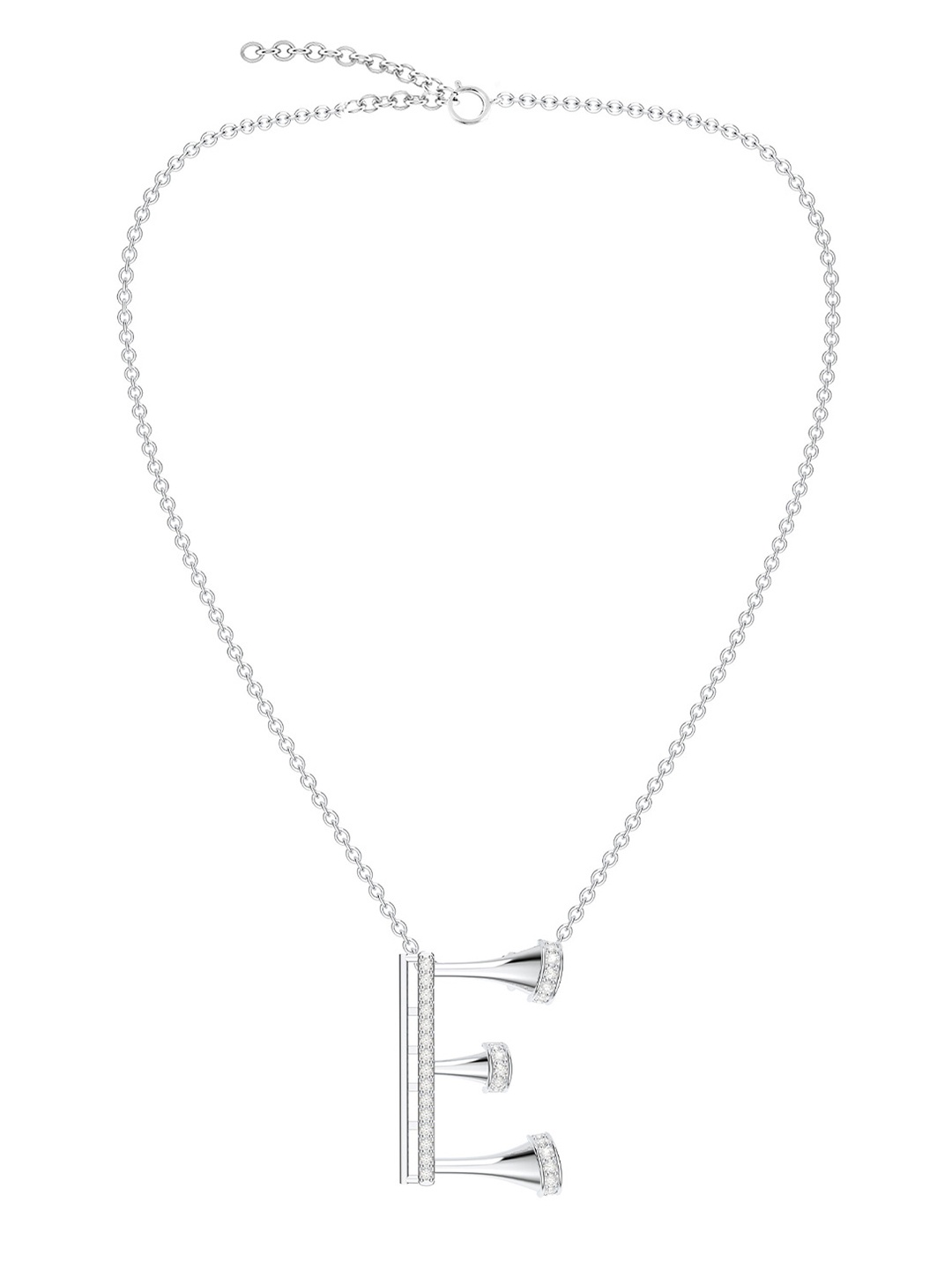 

Kicky And Perky Rhodium-Plated Contemporary Pendants with Chains, Silver