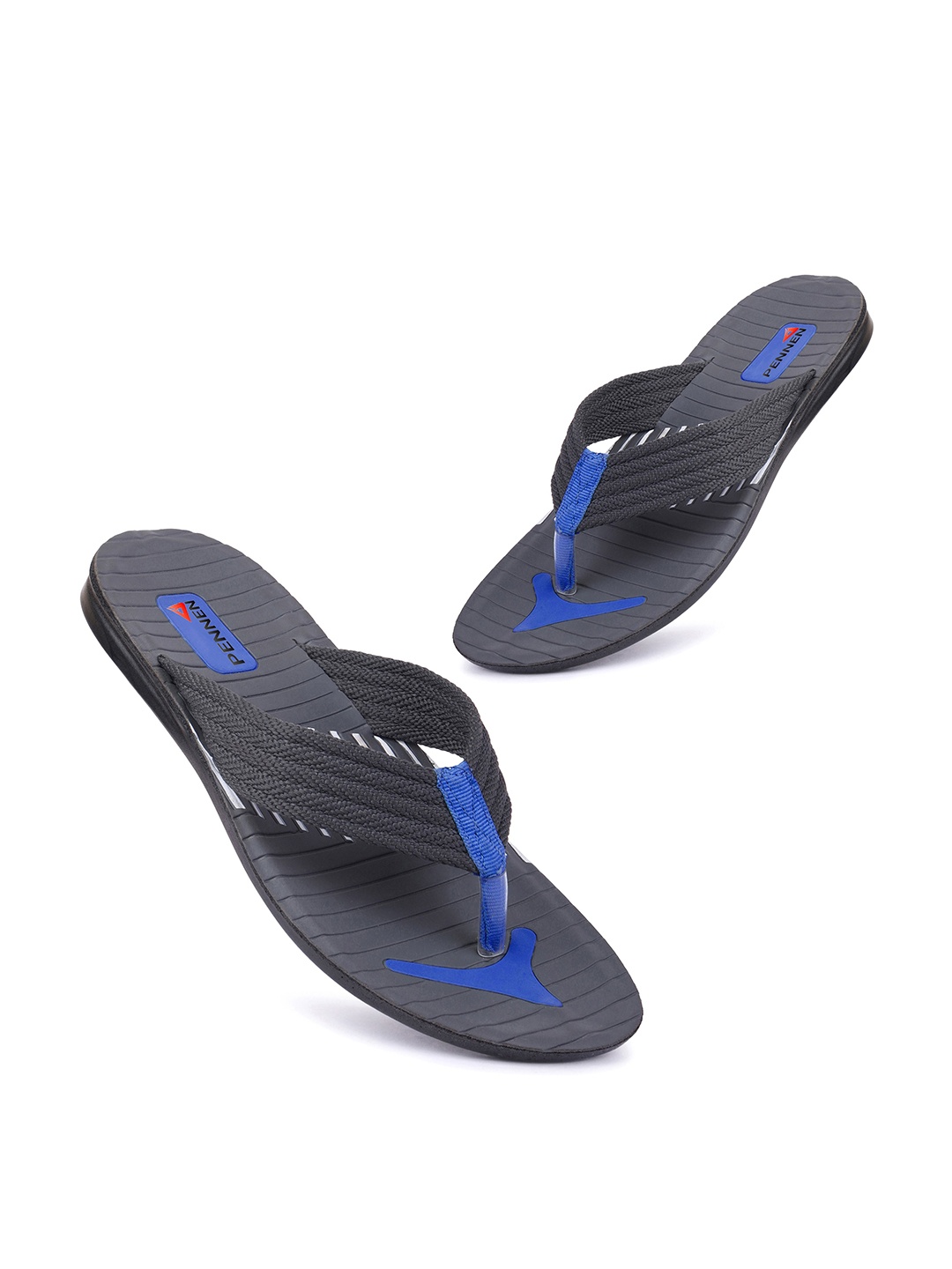 

PENNEN Men Thong Flip-Flops, Black