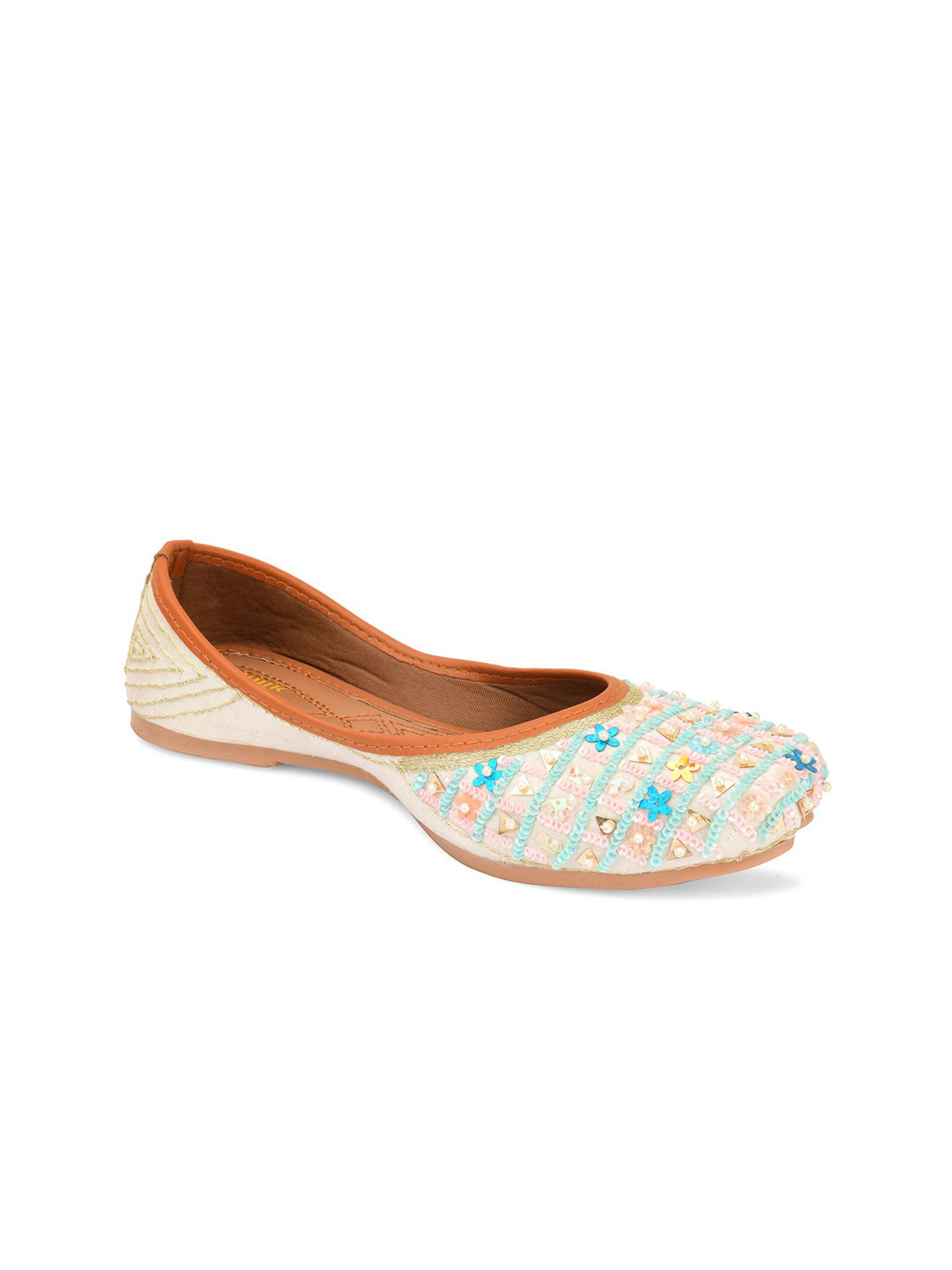 

Anouk Women Embellished Ethnic Mojaris Flats, Multi