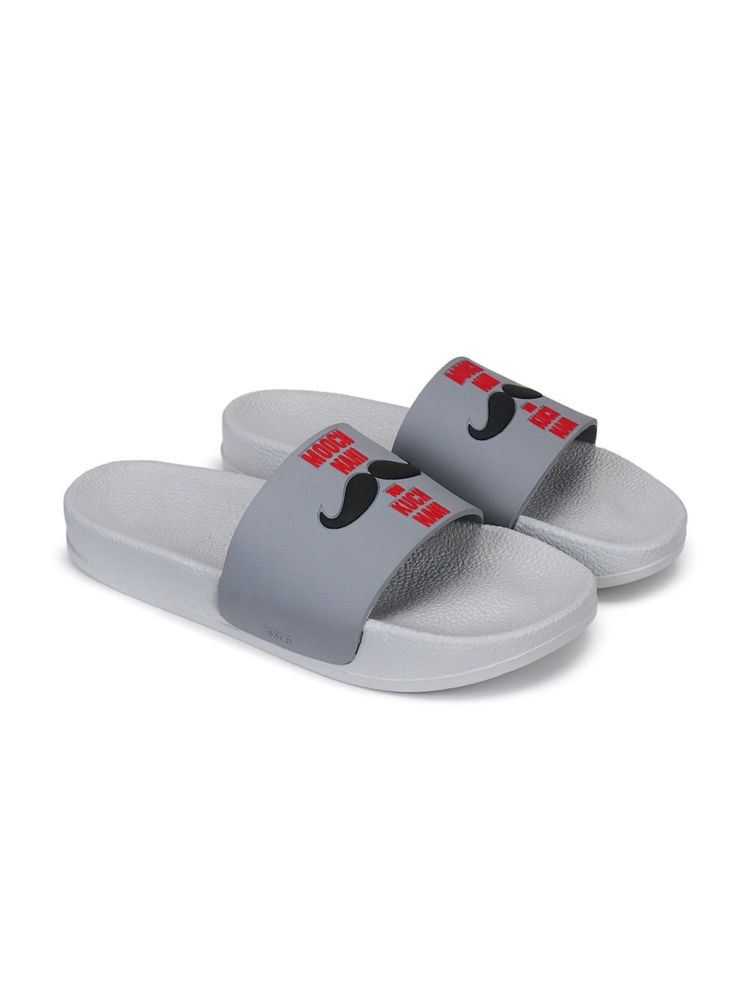 

DRACKFOOT Men Printed Slip-On Flip-Flops, Grey